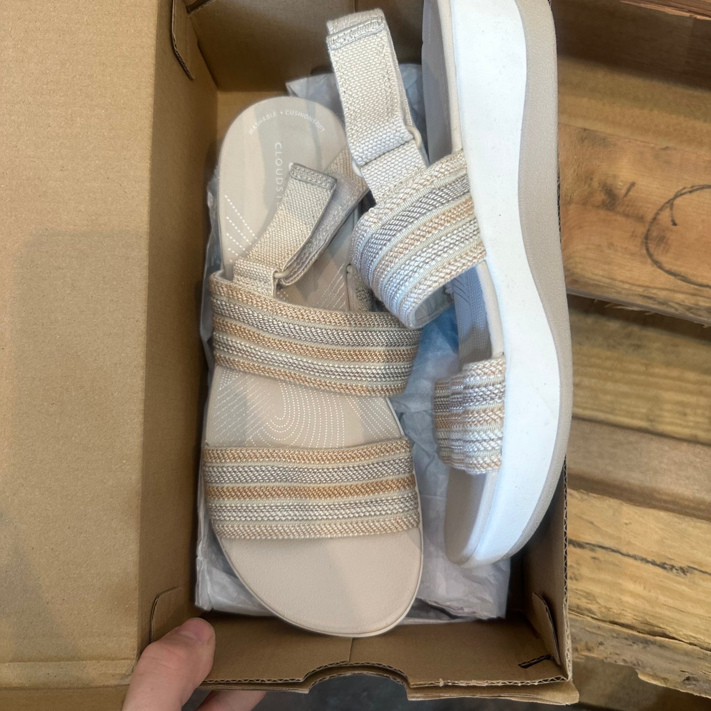 Clarks Cloudsteppers Arla Stroll Wedge Sandal